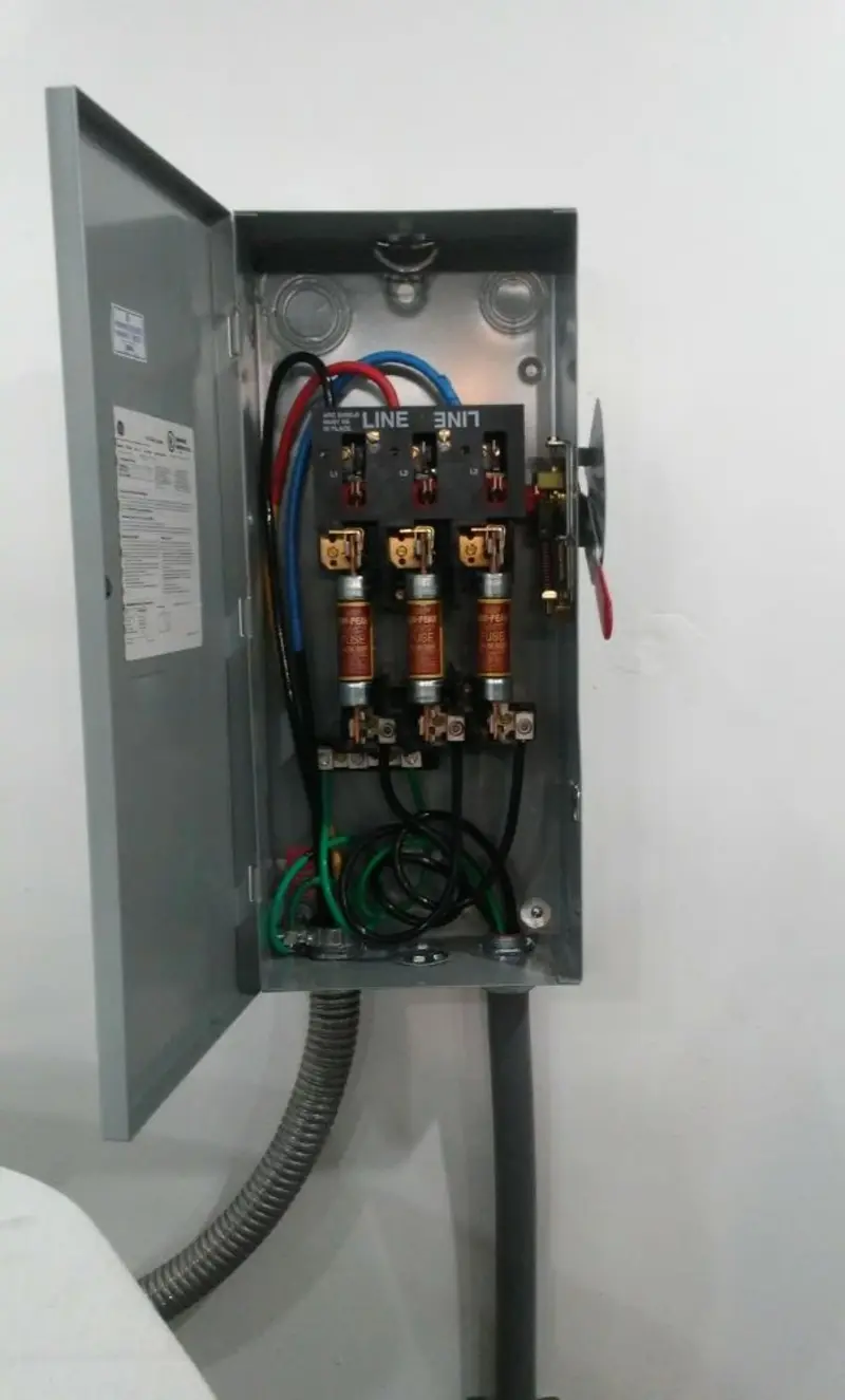 Three-phase disconnect switch installed for Electrical Wiring & Rewiring in Upper Deerfield