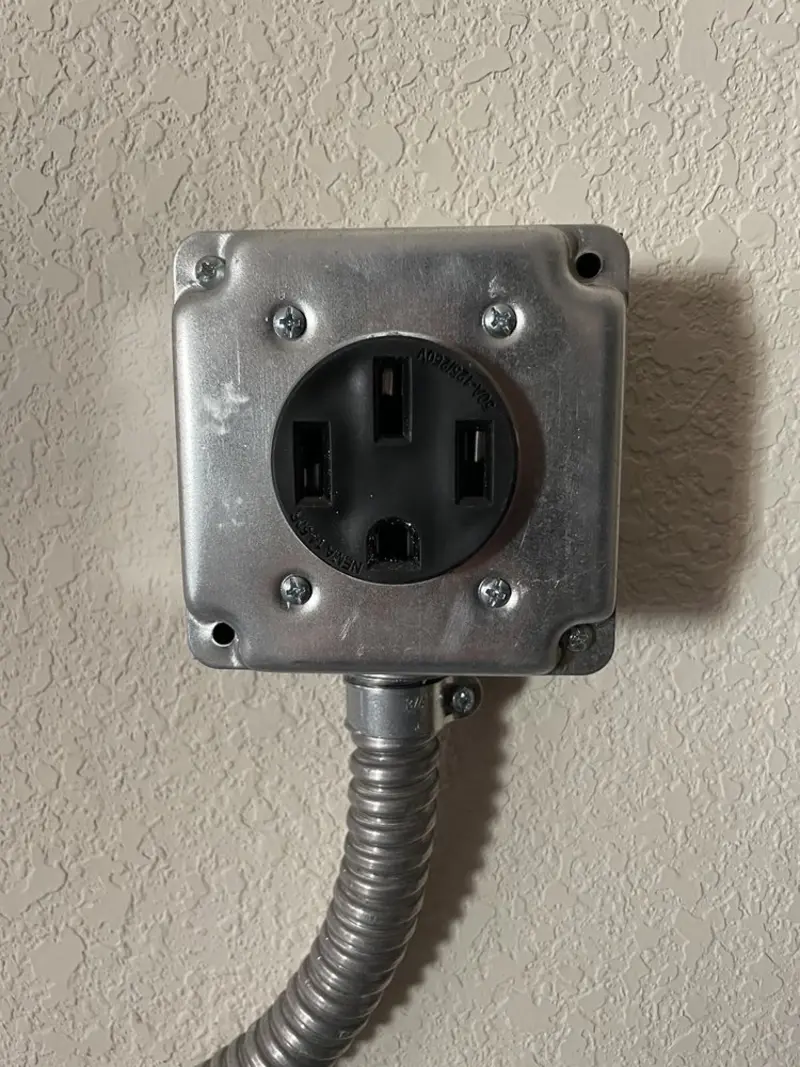 NEMA 14-50 outlet installed for Smart Home Electrical in Upper Deerfield